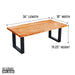 Skyline Sunset Cedar Solid Wood Coffee Table with 18 in. Landscape Legs - Sweatfully