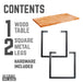 Skyline Sunset Cedar Solid Wood Coffee Table with 18 in. Landscape Legs - Sweatfully