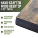 RESTORE Boulder Black Solid Wood Office Desk - Sweatfully