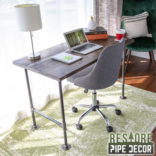 RESTORE Trail Brown Solid Wood Office Desk - Sweatfully
