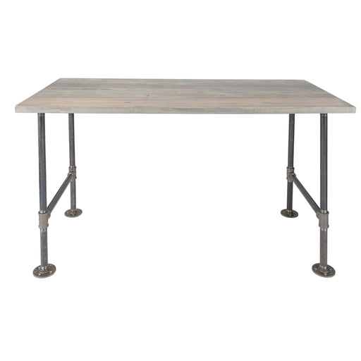 RESTORE Riverstone Grey Solid Wood Office Desk - Sweatfully