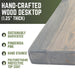 RESTORE Riverstone Grey Solid Wood Office Desk - Sweatfully