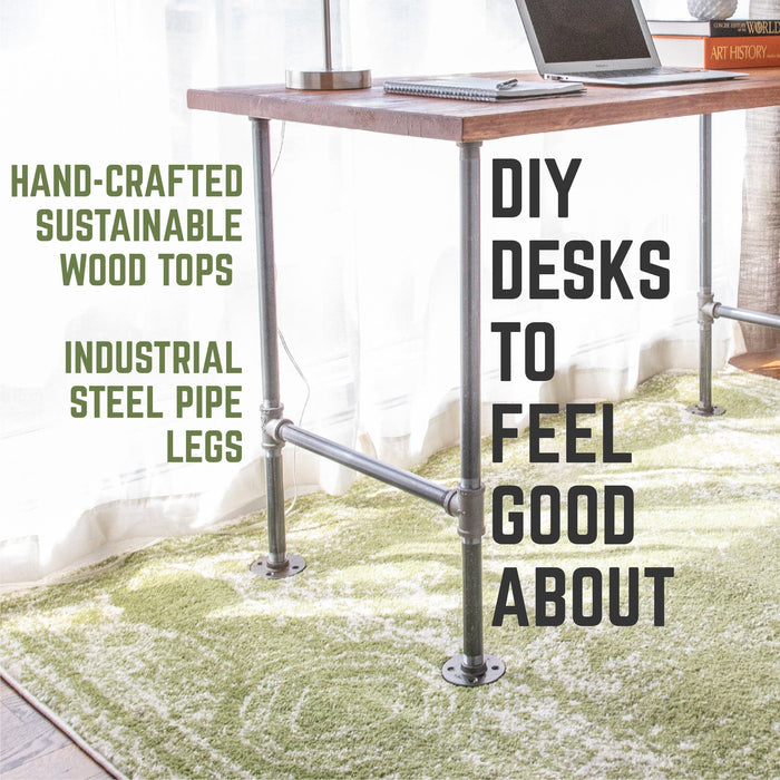 RESTORE Sunset Cedar Solid Wood Office Desk - Sweatfully