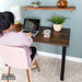 Skyline Boulder Black Solid Wood Desk with 28 in. High-Rise Legs - Sweatfully