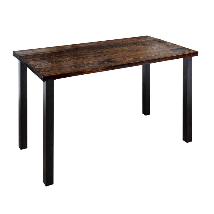 Skyline Boulder Black Solid Wood Desk with 28 in. High-Rise Legs - Sweatfully