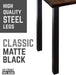 Skyline Boulder Black Solid Wood Desk with 28 in. High-Rise Legs - Sweatfully