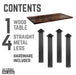 Skyline Boulder Black Solid Wood Desk with 28 in. High-Rise Legs - Sweatfully