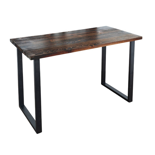Skyline Boulder Black Solid Wood Desk with 28 in. Landscape Legs - Sweatfully
