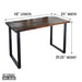 Skyline Boulder Black Solid Wood Desk with 28 in. Landscape Legs - Sweatfully