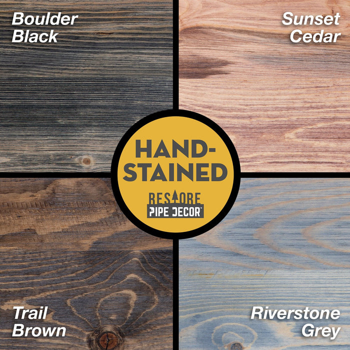 Skyline Boulder Black Solid Wood Desk with 28 in. Landscape Legs - Sweatfully