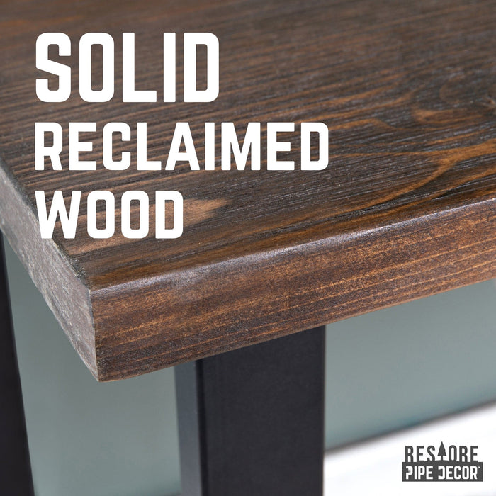 Skyline Boulder Black Solid Wood Desk with 28 in. Landscape Legs - Sweatfully