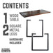 Skyline Boulder Black Solid Wood Desk with 28 in. Landscape Legs - Sweatfully