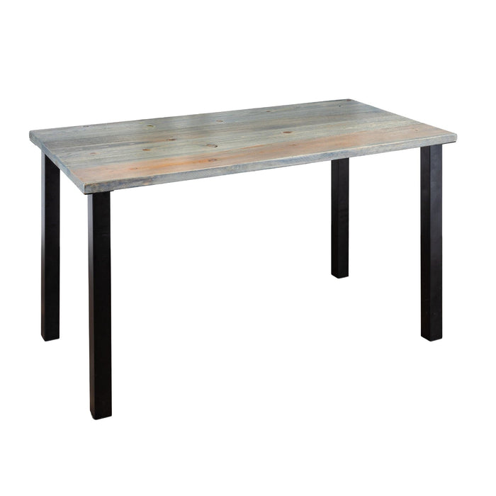 Skyline Riverstone Grey Solid Wood Desk with 28 in. High-Rise Legs - Sweatfully