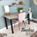 Skyline Riverstone Grey Solid Wood Desk with 28 in. High-Rise Legs - Sweatfully