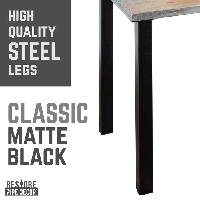 Skyline Riverstone Grey Solid Wood Desk with 28 in. High-Rise Legs - Sweatfully