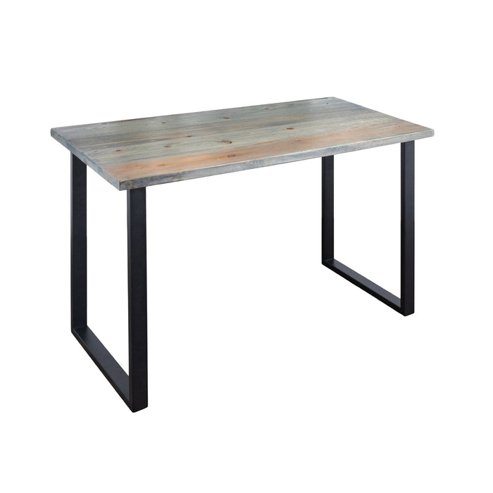 Skyline Riverstone Grey Solid Wood Desk with 28 in. Landscape Legs - Sweatfully