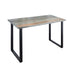 Skyline Riverstone Grey Solid Wood Desk with 28 in. Landscape Legs - Sweatfully