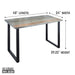 Skyline Riverstone Grey Solid Wood Desk with 28 in. Landscape Legs - Sweatfully