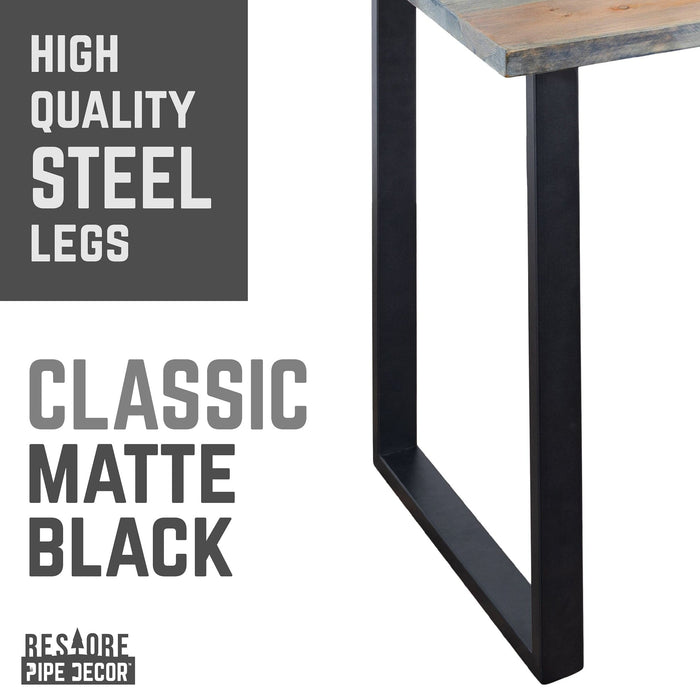 Skyline Riverstone Grey Solid Wood Desk with 28 in. Landscape Legs - Sweatfully
