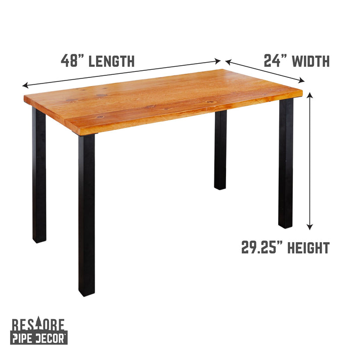 Skyline Sunset Cedar Solid Wood Desk with 28 in. High-Rise Legs - Sweatfully