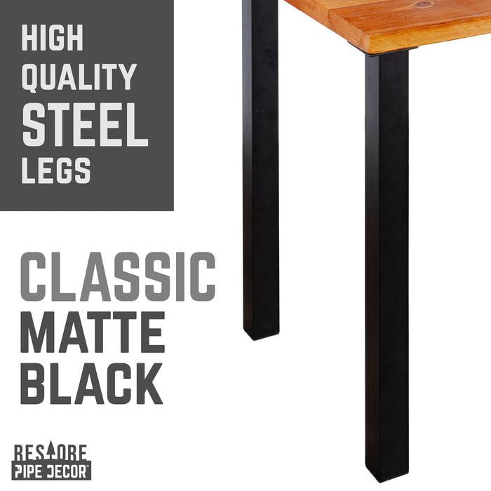 Skyline Sunset Cedar Solid Wood Desk with 28 in. High-Rise Legs - Sweatfully