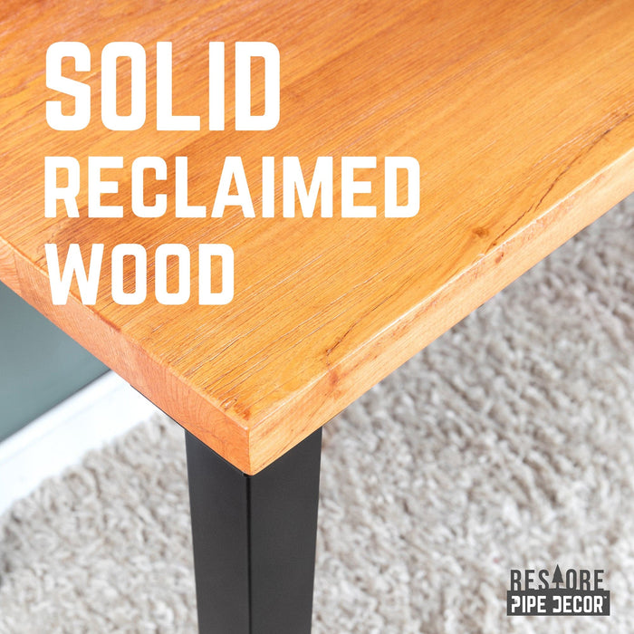 Skyline Sunset Cedar Solid Wood Desk with 28 in. High-Rise Legs - Sweatfully