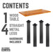 Skyline Sunset Cedar Solid Wood Desk with 28 in. High-Rise Legs - Sweatfully