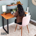 Skyline Sunset Cedar Solid Wood Desk with 28 in. Landscape Legs - Sweatfully