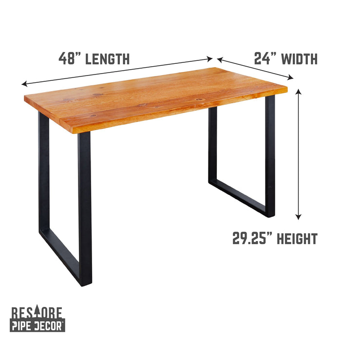 Skyline Sunset Cedar Solid Wood Desk with 28 in. Landscape Legs - Sweatfully