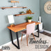 Skyline Sunset Cedar Solid Wood Desk with 28 in. Landscape Legs - Sweatfully
