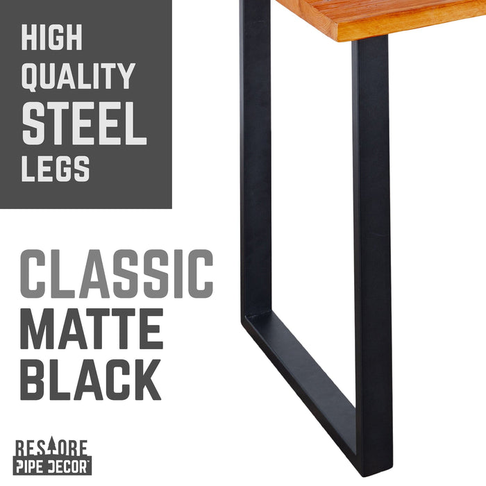 Skyline Sunset Cedar Solid Wood Desk with 28 in. Landscape Legs - Sweatfully