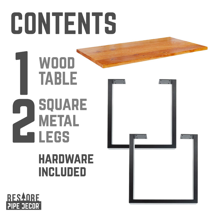 Skyline Sunset Cedar Solid Wood Desk with 28 in. Landscape Legs - Sweatfully
