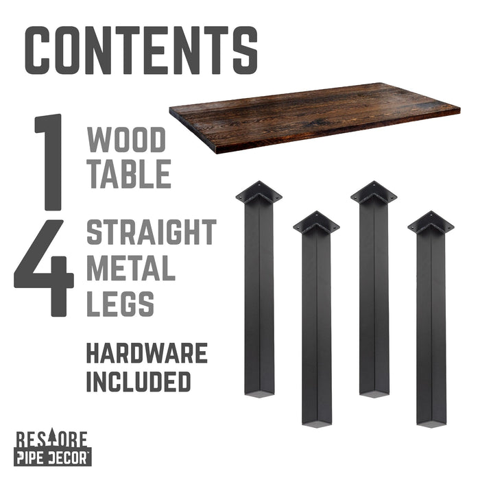 Skyline Trail Brown Solid Wood Desk with 28 in. High-Rise Legs - Sweatfully