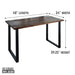 Skyline Trail Brown Solid Wood Desk with 28 in. Landscape Legs - Sweatfully