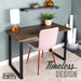 Skyline Trail Brown Solid Wood Desk with 28 in. Landscape Legs - Sweatfully