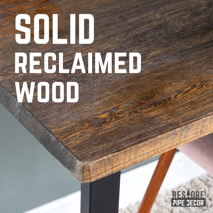 Skyline Trail Brown Solid Wood Desk with 28 in. Landscape Legs - Sweatfully