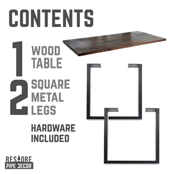 Skyline Trail Brown Solid Wood Desk with 28 in. Landscape Legs - Sweatfully