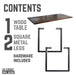 Skyline Trail Brown Solid Wood Desk with 28 in. Landscape Legs - Sweatfully