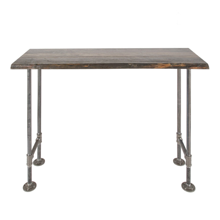 RESTORE Boulder Black Solid Live Edge Wood Console Table - Sweatfully
