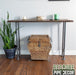 RESTORE Boulder Black Solid Live Edge Wood Console Table - Sweatfully