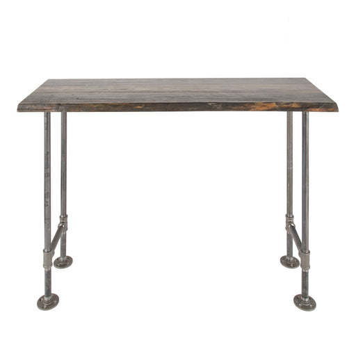 RESTORE Trail Brown Solid Live Edge Wood Console Table - Sweatfully