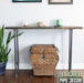 RESTORE Trail Brown Solid Live Edge Wood Console Table - Sweatfully