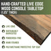 RESTORE Trail Brown Solid Live Edge Wood Console Table - Sweatfully