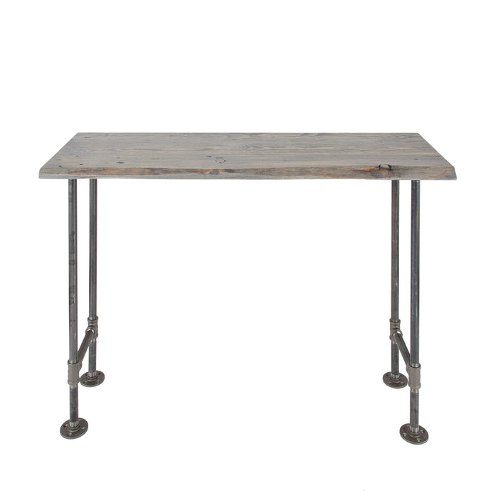RESTORE Riverstone Grey Solid Live Edge Wood Console Table - Sweatfully