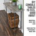 RESTORE Riverstone Grey Solid Live Edge Wood Console Table - Sweatfully
