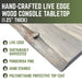 RESTORE Riverstone Grey Solid Live Edge Wood Console Table - Sweatfully