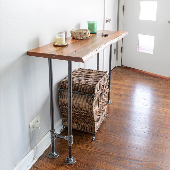 RESTORE Sunset Cedar Solid Live Edge Wood Console Table - Sweatfully