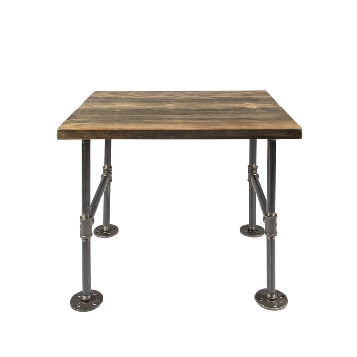 RESTORE Boulder Black Solid Wood End Table - Sweatfully