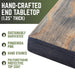 RESTORE Boulder Black Solid Wood End Table - Sweatfully