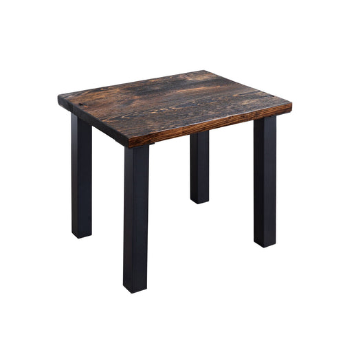 Skyline Boulder Black Solid End Table with 18 in. High-Rise Legs - Sweatfully